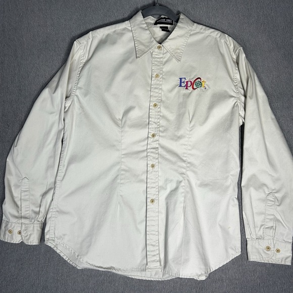 Epcot Disney Cast Member Uniform Shirt Large Vintage Jonathan Corey Workwear - Picture 2 of 10